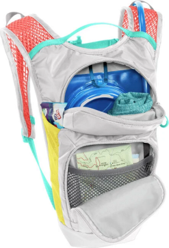 Camelbak Kids' Mini M.U.L.E. 50 Oz Hydration Pack - Grey/Rainbow -Deals Backpacking Store 2814003000 greyrainbow e 85163.1682018073