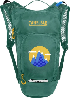 Camelbak Kids' Mini M.U.L.E. 50 Oz Hydration Pack - Green/Mountains -Deals Backpacking Store 2814301000 greenmountain c 00443.1682018467