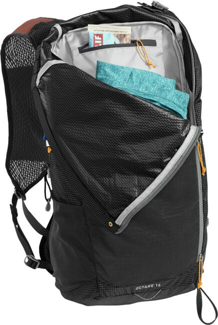 Camelbak Octane 16 Hydration Hiking Pack With Fusion 2L Reservoir - Black/Apricot 7 Camelbak Octane 16 Hydration Hiking Pack With Fusion 2L Reservoir - Black/Apricot - Image 7