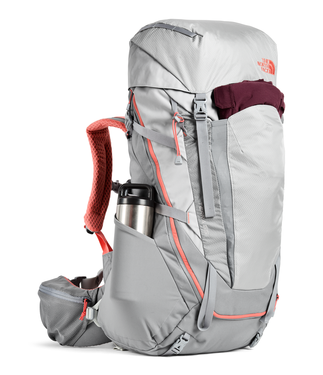 The North Face Women's Terra 55 Backpack - High Rise Grey/Mid Grey 3 The North Face Women's Terra 55 Backpack - High Rise Grey/Mid Grey - Image 3