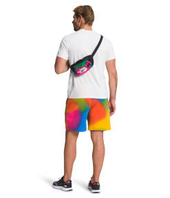 The North Face Bozer Hip Pack III-S - Super Sonic Blue Colorprint/Black -Deals Backpacking Store NF0A52RX IUA modelback 77589.1678732630