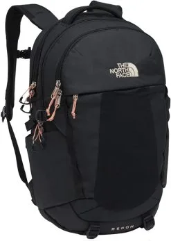 The North Face Women's Recon Backpack - TNF Black Heather/Burnt Coral Metallic