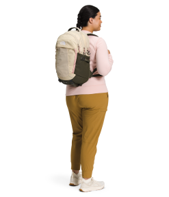 The North Face Women's Recon Backpack - Gravel/Taupe Green/Pink Moss -Deals Backpacking Store NF0A52SU IV7 modelback 44532.1678893960