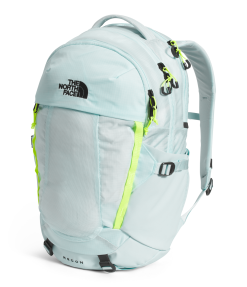 The North Face Women's Recon Backpack - Skylight Blue/LED Yellow -Deals Backpacking Store NF0A52SU TK1 front34 14578.1678894442