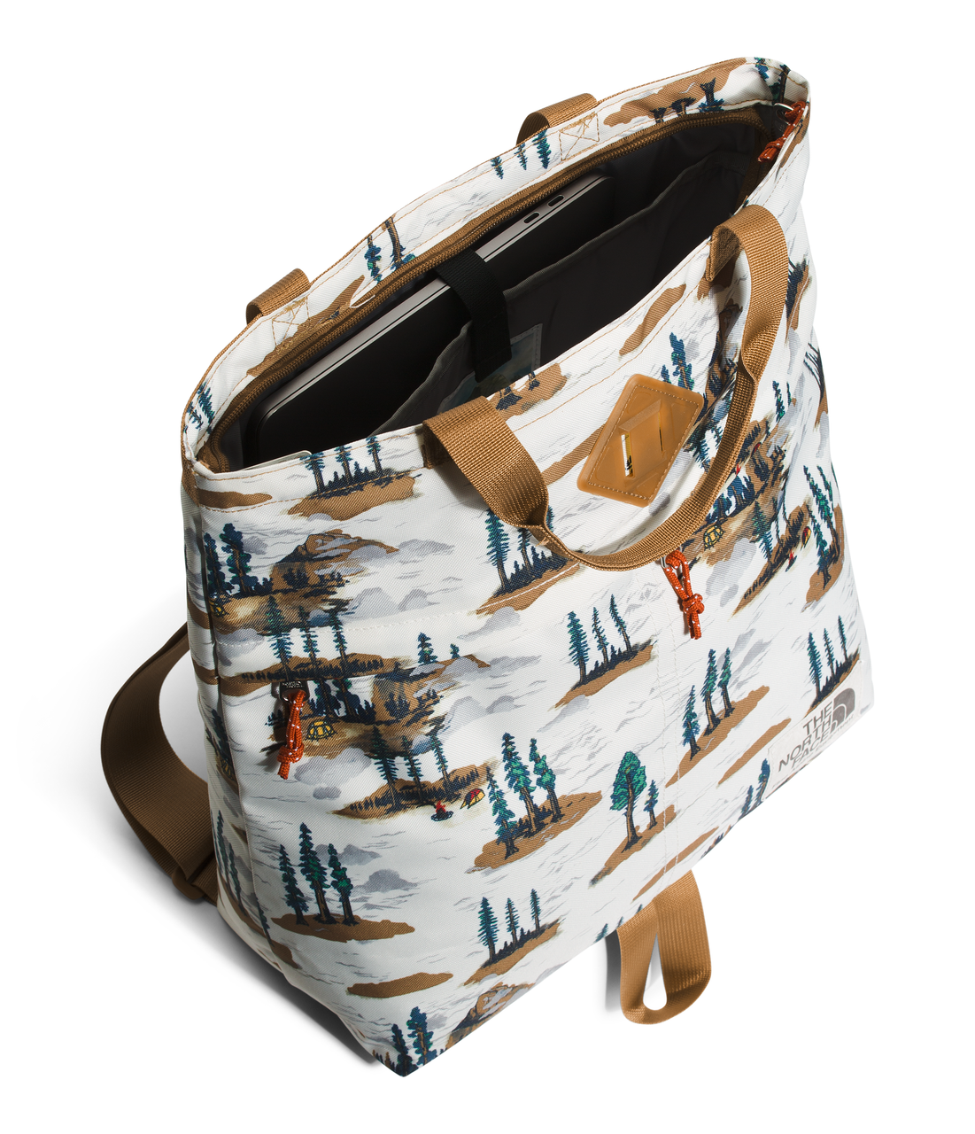 The North Face Berkeley Mini Backpack - Gardenia White Camping Scenic Print/Utility Brown 2 The North Face Berkeley Mini Backpack - Gardenia White Camping Scenic Print/Utility Brown - Image 2