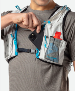 Nathan Vapor Air 2.0 7 Liter Hydration Pack - Vapor Grey/ Blue Me Away -Deals Backpacking Store NS4732 60047 5 69913.1665585340