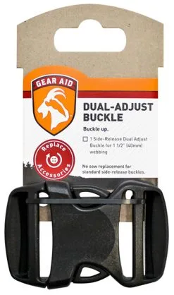 GEAR AID Dual-Adjust Buckle - 1.5' - Black