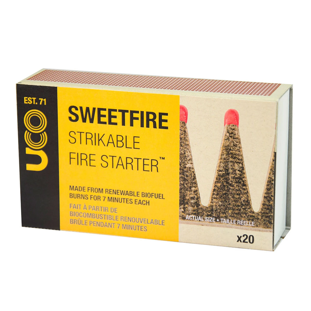 UCO Sweetfire Strikable Fire Starter - Yellow 1 UCO Sweetfire Strikable Fire Starter - Yellow